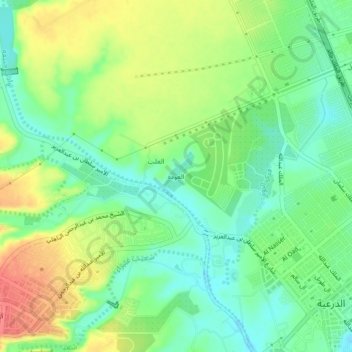 `Awdah topographic map, elevation, terrain