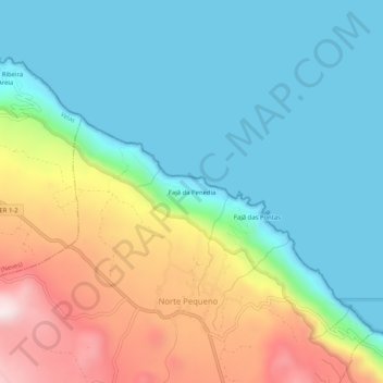 Fajã da Penedia topographic map, elevation, terrain