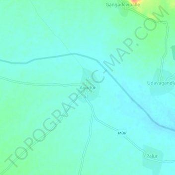 Agadur topographic map, elevation, terrain