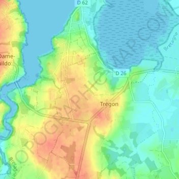 Les Vaux topographic map, elevation, terrain