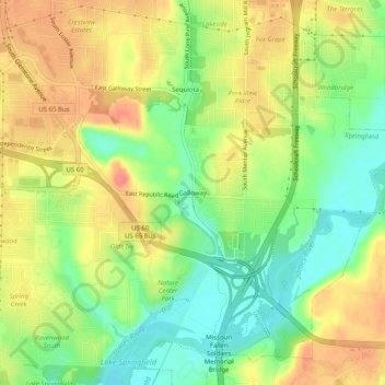 Galloway topographic map, elevation, terrain