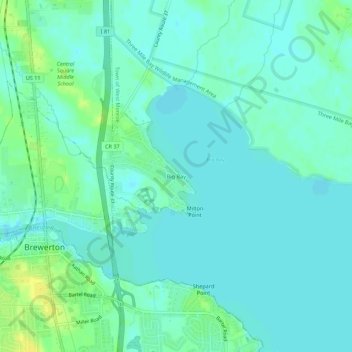 Big Bay topographic map, elevation, terrain
