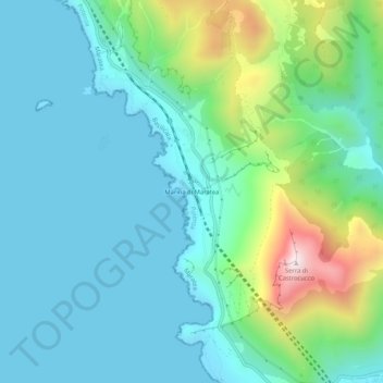 Marina di Maratea topographic map, elevation, terrain