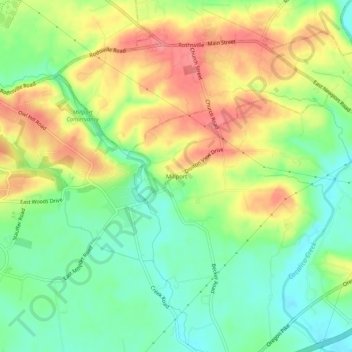 Millport topographic map, elevation, terrain