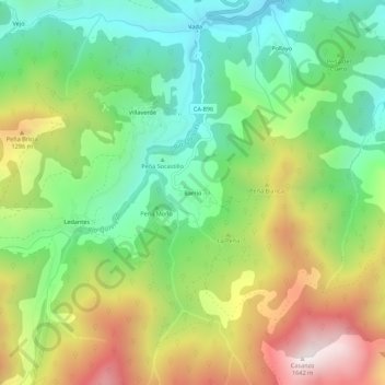 Barrio topographic map, elevation, terrain