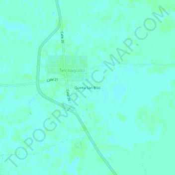 Quinta San Blás topographic map, elevation, terrain