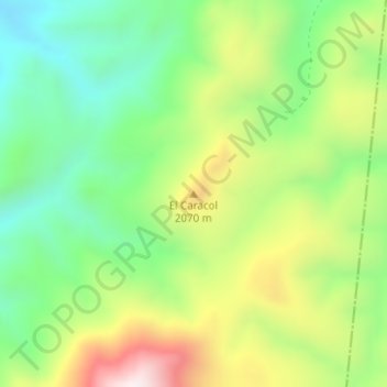 El Caracol topographic map, elevation, terrain
