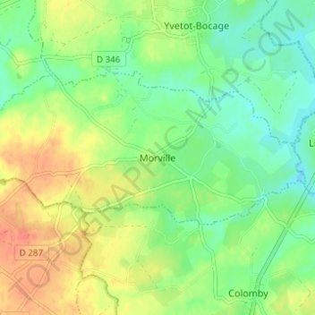 Morville topographic map, elevation, terrain