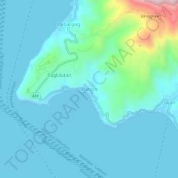 Matoco topographic map, elevation, terrain