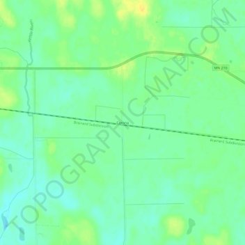 Corona topographic map, elevation, terrain