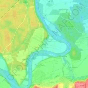 Ebing topographic map, elevation, terrain
