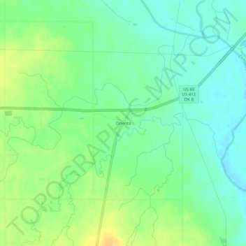 Orienta topographic map, elevation, terrain