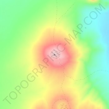 Mud volcano topographic map, elevation, terrain