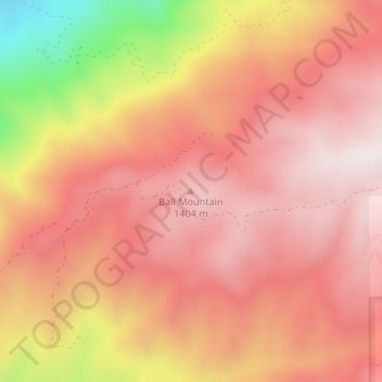 Ball Mountain topographic map, elevation, terrain