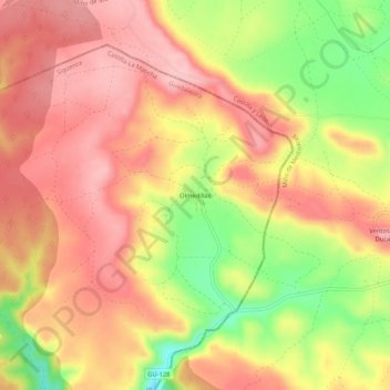Olmedillas topographic map, elevation, terrain