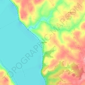 Peach Bottom topographic map, elevation, terrain