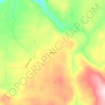 Snowden topographic map, elevation, terrain