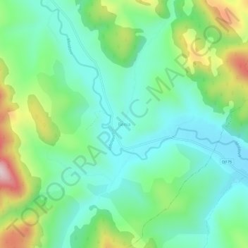 Benia topographic map, elevation, terrain