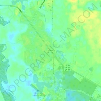 Eden topographic map, elevation, terrain