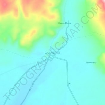 Chalhuanca topographic map, elevation, terrain