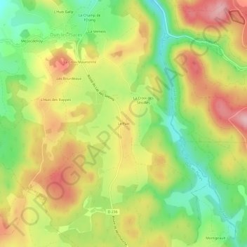 Le Parc topographic map, elevation, terrain