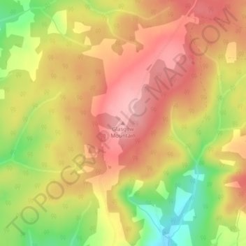 Glasgow Mountain topographic map, elevation, terrain