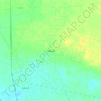 Abavo topographic map, elevation, terrain