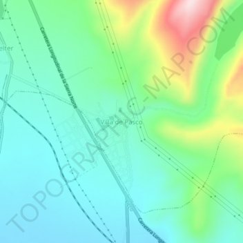 Villa de Pasco topographic map, elevation, terrain