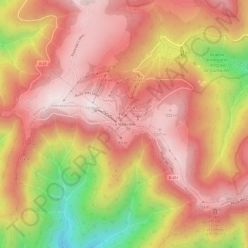 Markstein topographic map, elevation, terrain