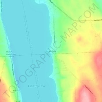 Conklin Cove topographic map, elevation, terrain