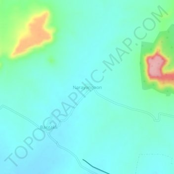 Narayangaon topographic map, elevation, terrain