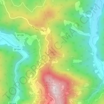 Bric del Solio topographic map, elevation, terrain
