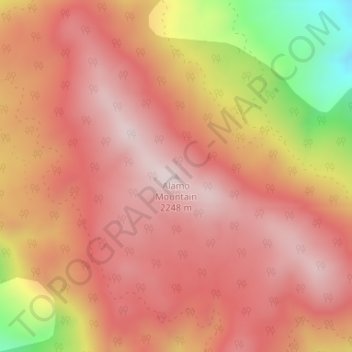 Alamo Mountain topographic map, elevation, terrain