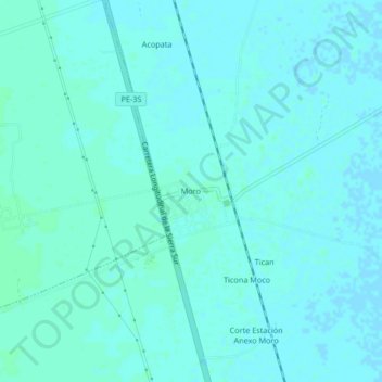 Moro topographic map, elevation, terrain