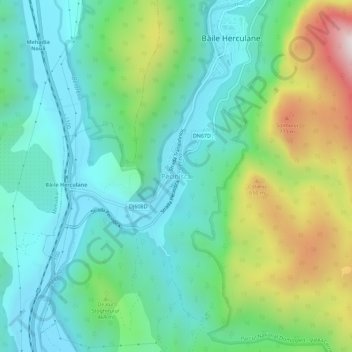Pecinișca topographic map, elevation, terrain