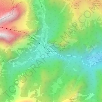 Malga Ciapela topographic map, elevation, terrain