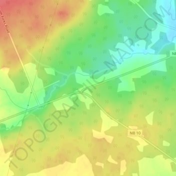Fowlers Corner topographic map, elevation, terrain