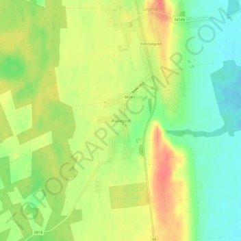 Alsósegesd topographic map, elevation, terrain