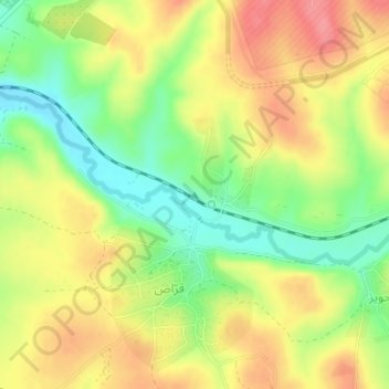 Magharat al Jamal topographic map, elevation, terrain