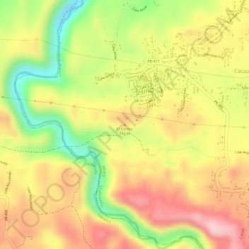 El Centro topographic map, elevation, terrain