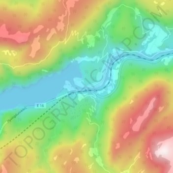 Bolstadøyri topographic map, elevation, terrain