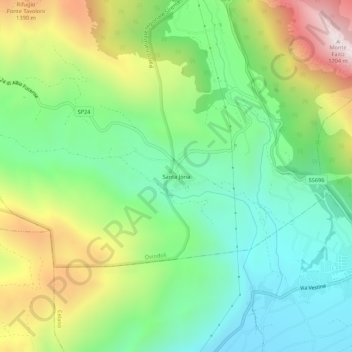 Santa Jona topographic map, elevation, terrain