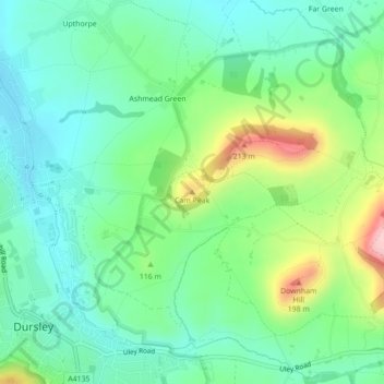 Cam Peak topographic map, elevation, terrain