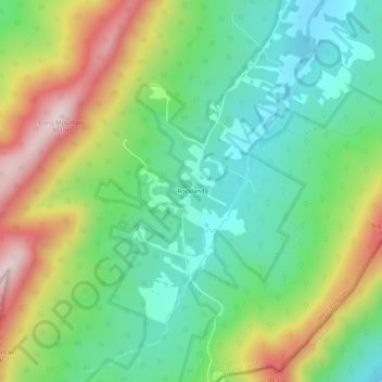 Rockland topographic map, elevation, terrain