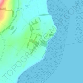 Arbigland topographic map, elevation, terrain