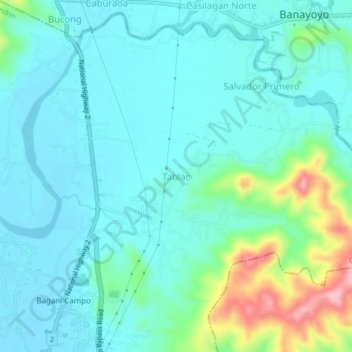 Tablac topographic map, elevation, terrain