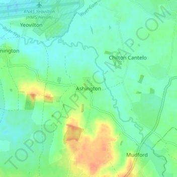 Ashington topographic map, elevation, terrain