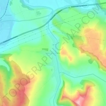 Valea Izvoarelor topographic map, elevation, terrain