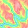 Cooksburg topographic map, elevation, terrain