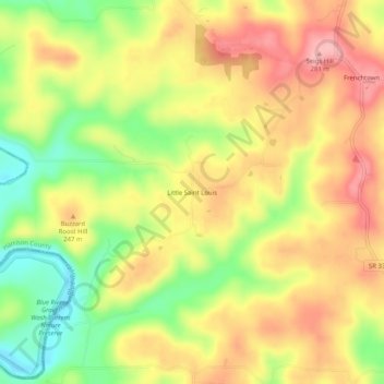 Little Saint Louis topographic map, elevation, terrain